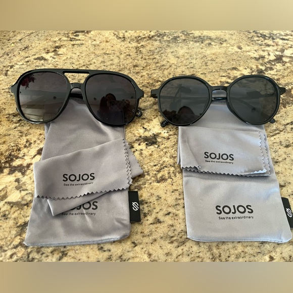 2 pairs brand new Sojos sunglasses black - Picture 1 of 3